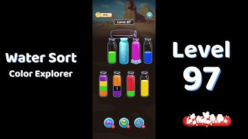 🎮 Water Sort Color Explorer Level 97 Walkthrough | SolutionGuruji 🌍