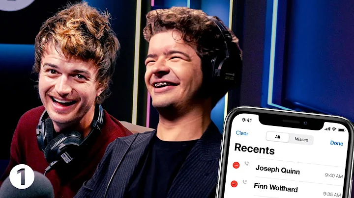 Joe Keery & Gaten Matarazzo call their famous friends - will they be sitting or standing?