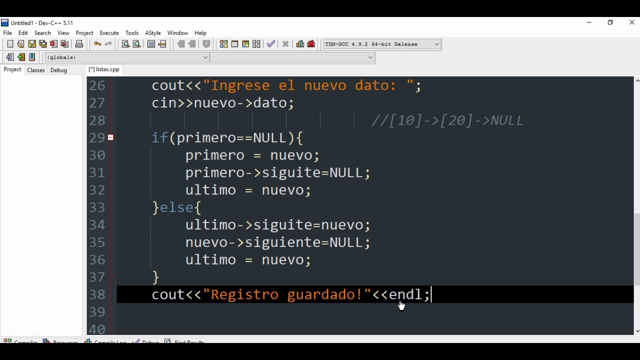 Listas simples C++ - YouTube