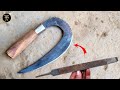 Making a Sickle Style Knife From Old File
