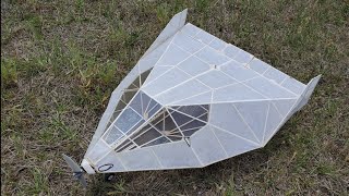Rubber powered FMX-4 Facetmobile that actually flies!