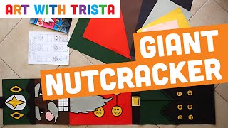 Giant Nutcracker Collaborative Collage Holiday Art Tutorial - Art With Trista
