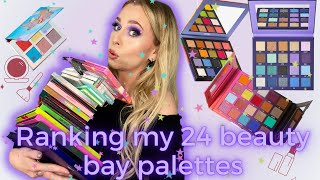 RANKING MY 24 BEAUTY BAY PALETTES! #beautybay #dialectfragrances #dialectperfume