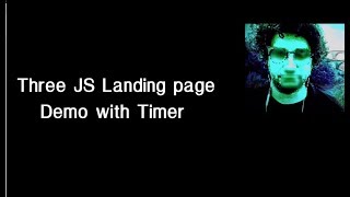 Three js landing page with timer countdown - Code Overview