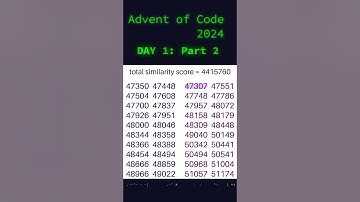 Advent of Code | Day 1: Historian Hysteria | Part 2 | Visualization