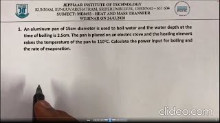 A Problem in Nucleate Pool Boiling
