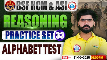 BSF HCM Reasoning Class | BSF Reasoning Practice Set #33 | BSF Reasoning By Kuldeep Sir