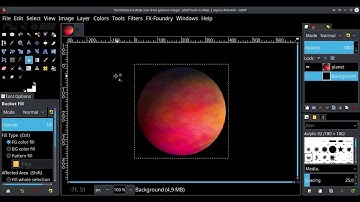 how to draw gas planet uses GIMP 2.10 fast and easy