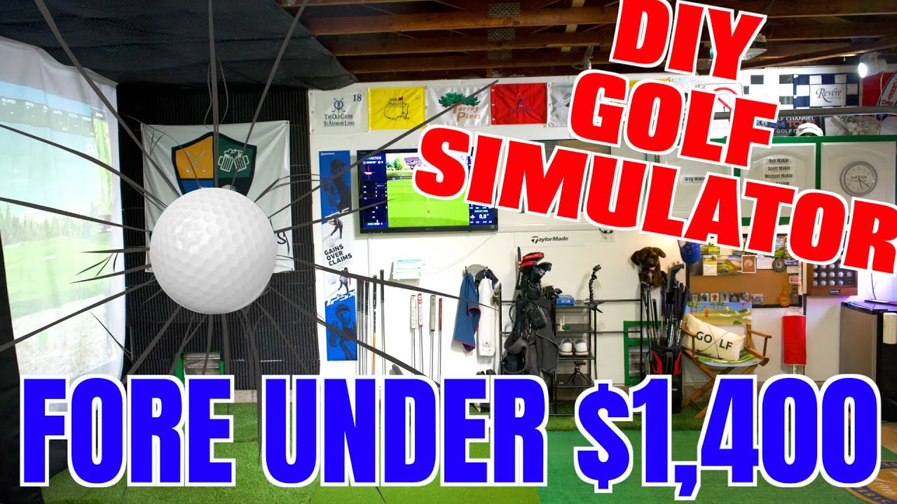 Converting My Garage Into a Home Golf Simulator For Under $1,400 - YouTube