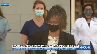 Mayor Turner, local officials demand Houston bar cancel 'mask off' party