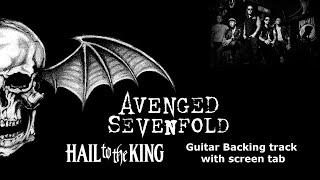 Avenged Sevenfold  Hail To The King  Guitar Backing Track With Vocals And Screen Tab no Guitar