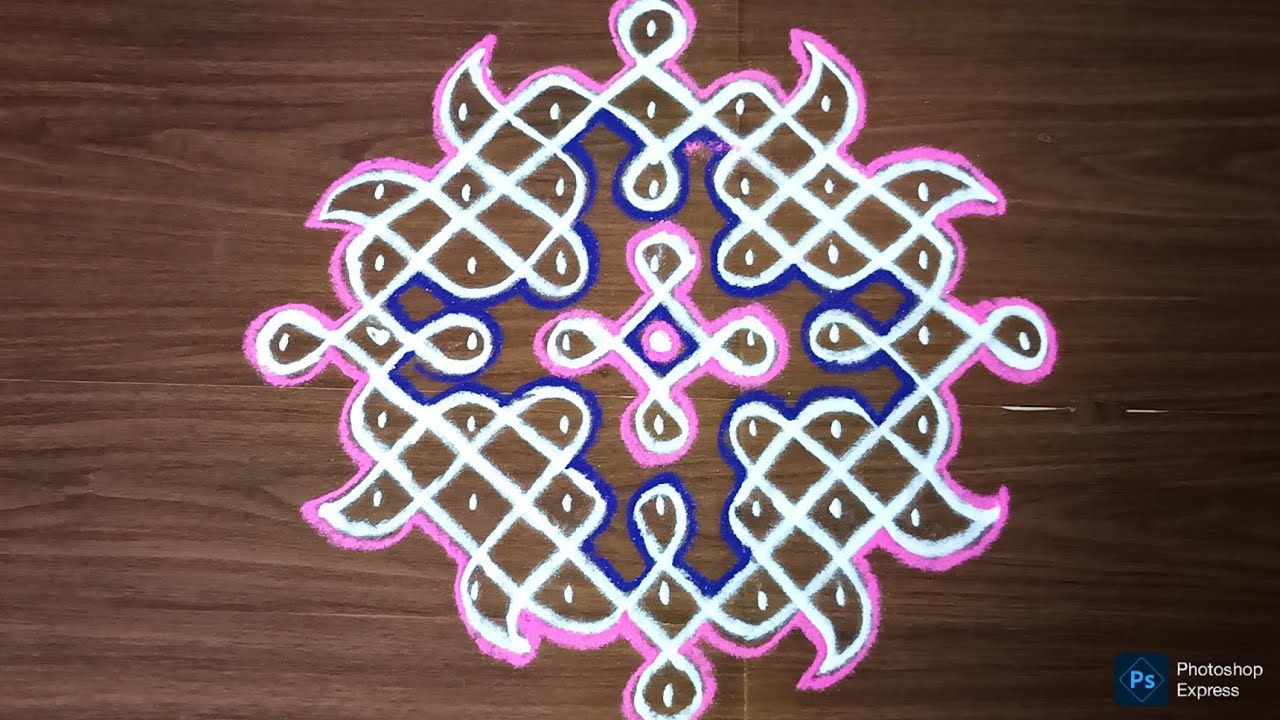 9_1 rangoli#muggulu#easyrangoli ##rangolidesigns #muggulu - YouTube