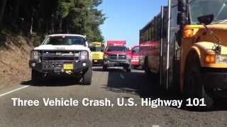 RAW VIDEO: 3-Vehicle Crash Backs Up Traffic On Hwy 101