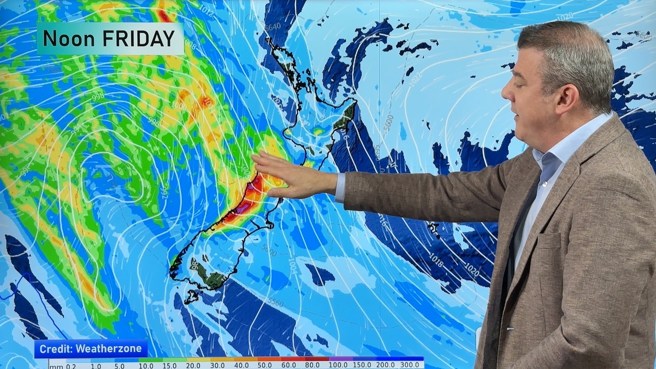 NZ: Wind, rain and a colder change coming before next big high - YouTube
