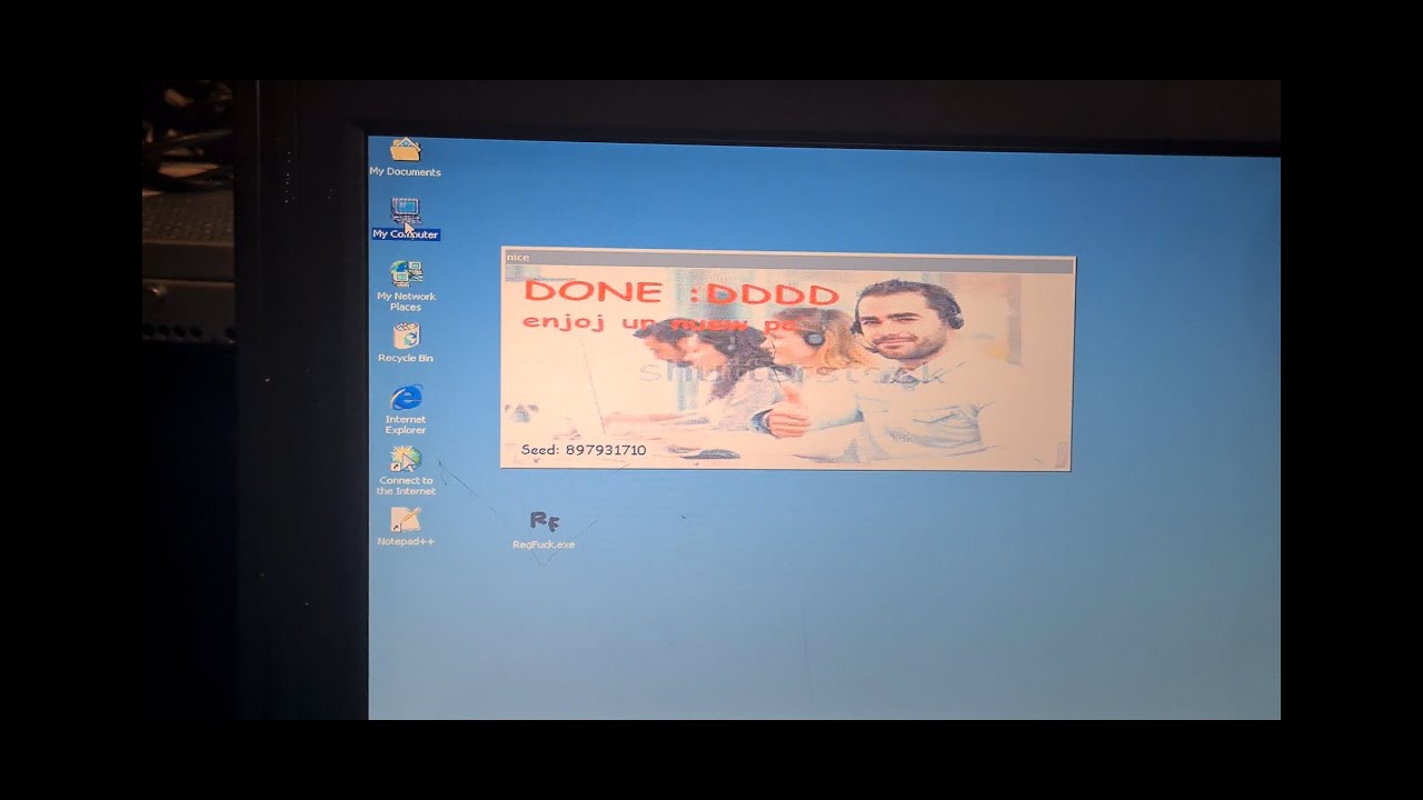 Destroying Windows 2000 using RegFuck on actual hardware