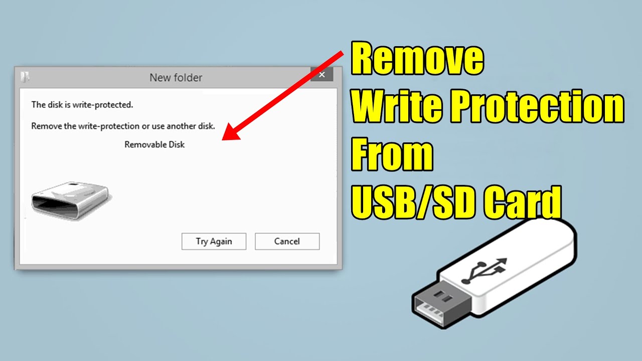 How To Remove Write Protection From USB or SD Card