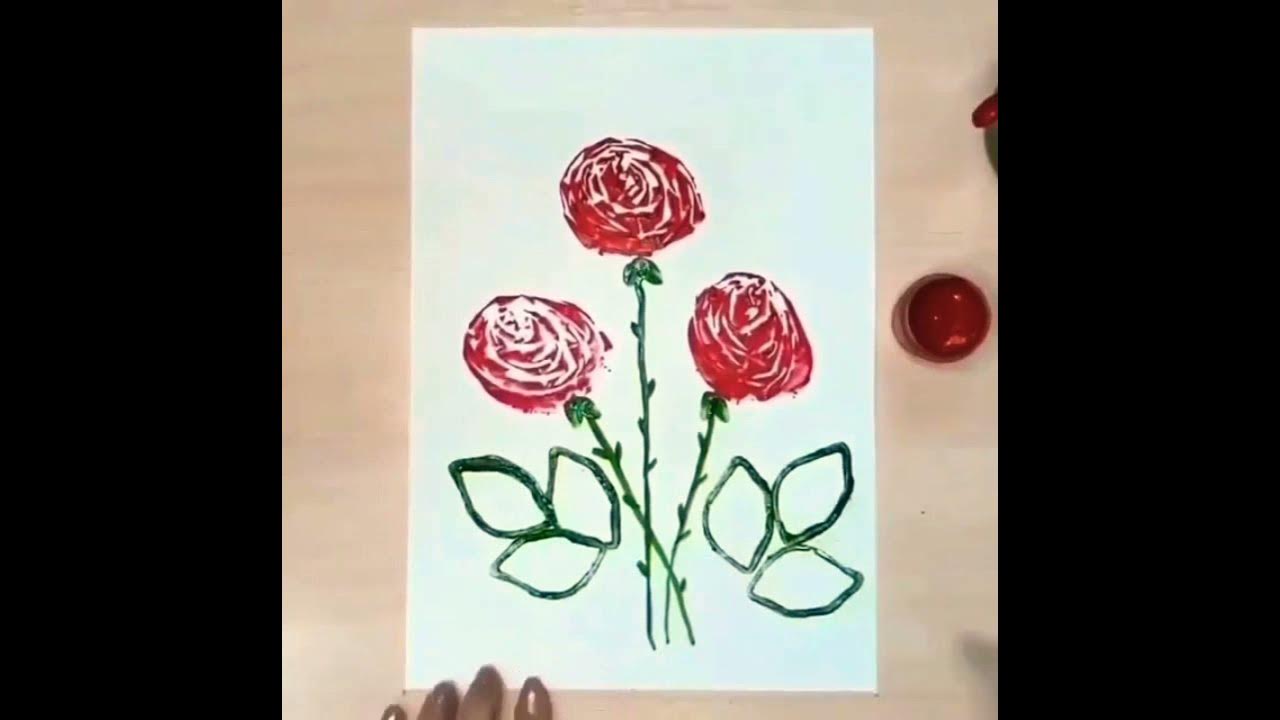 Техника рисования цветов пакетом