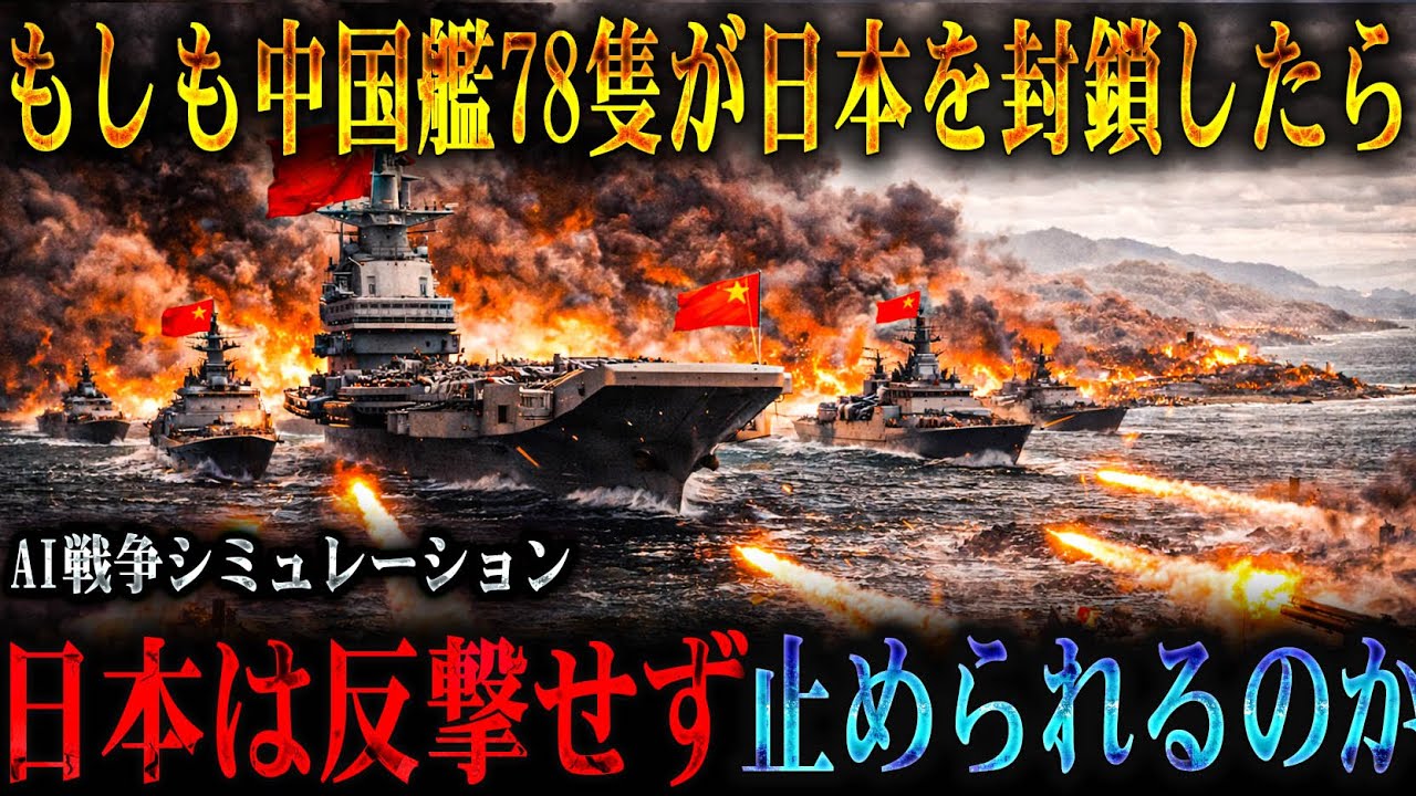 【海上封鎖の誤算】もしも中国艦78隻が日本を海上封鎖したら？一発も撃たれず全艦が動けなくなった東海72時間の真実【最新AIシミュレーション】