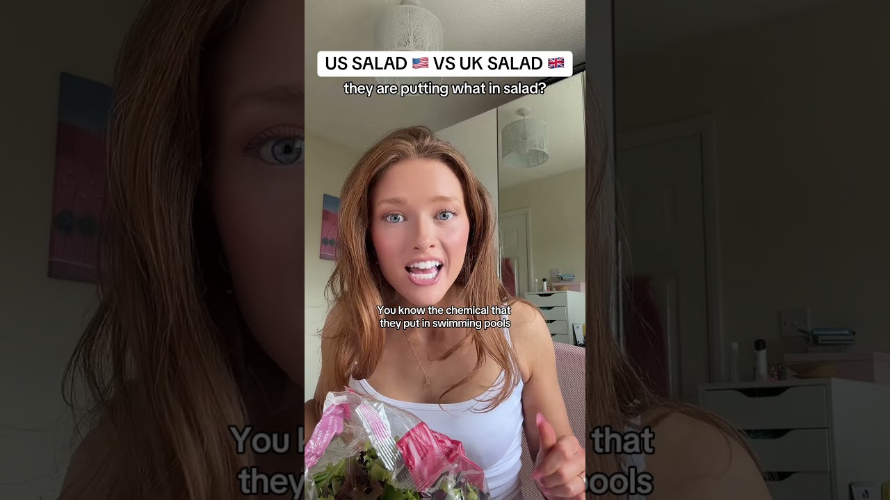 US SALAD 🇺🇸 VS UK SALAD 🇬🇧 #fyp #salad #ukvsusa #usa #salad