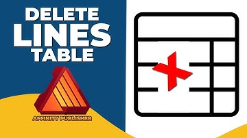 How to delete lines from table in affinity publisher