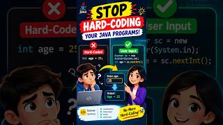 🚨 STOP Hard-Coding in Java! Use Scanner Instead 🔥 | Java for Beginners #Shorts