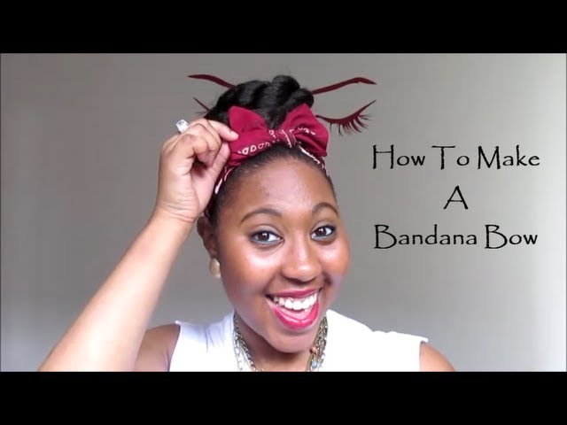 How To Make A Bandana Bow - YouTube