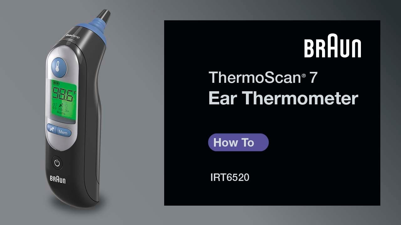 Zeestraat Zoeken zweep Braun ThermoScan 7 Ear Thermometer IRT6520BUS - How to Change from  Fahrenheit to Celsius - YouTube