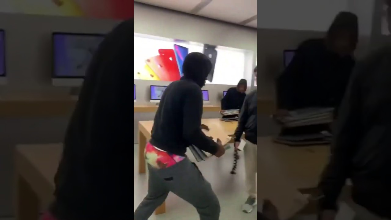 Thieves swipe thousands in electronics from Apple Store Hillsdale YouTube