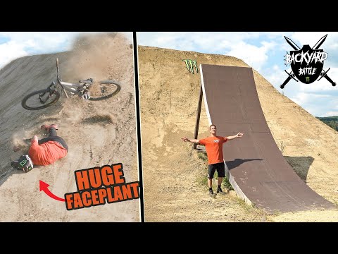 I FACE PLANTED THIS MASSIVE MTB JUMP - MONSTER BACKYARD BATTLE by Sam Pilgrim