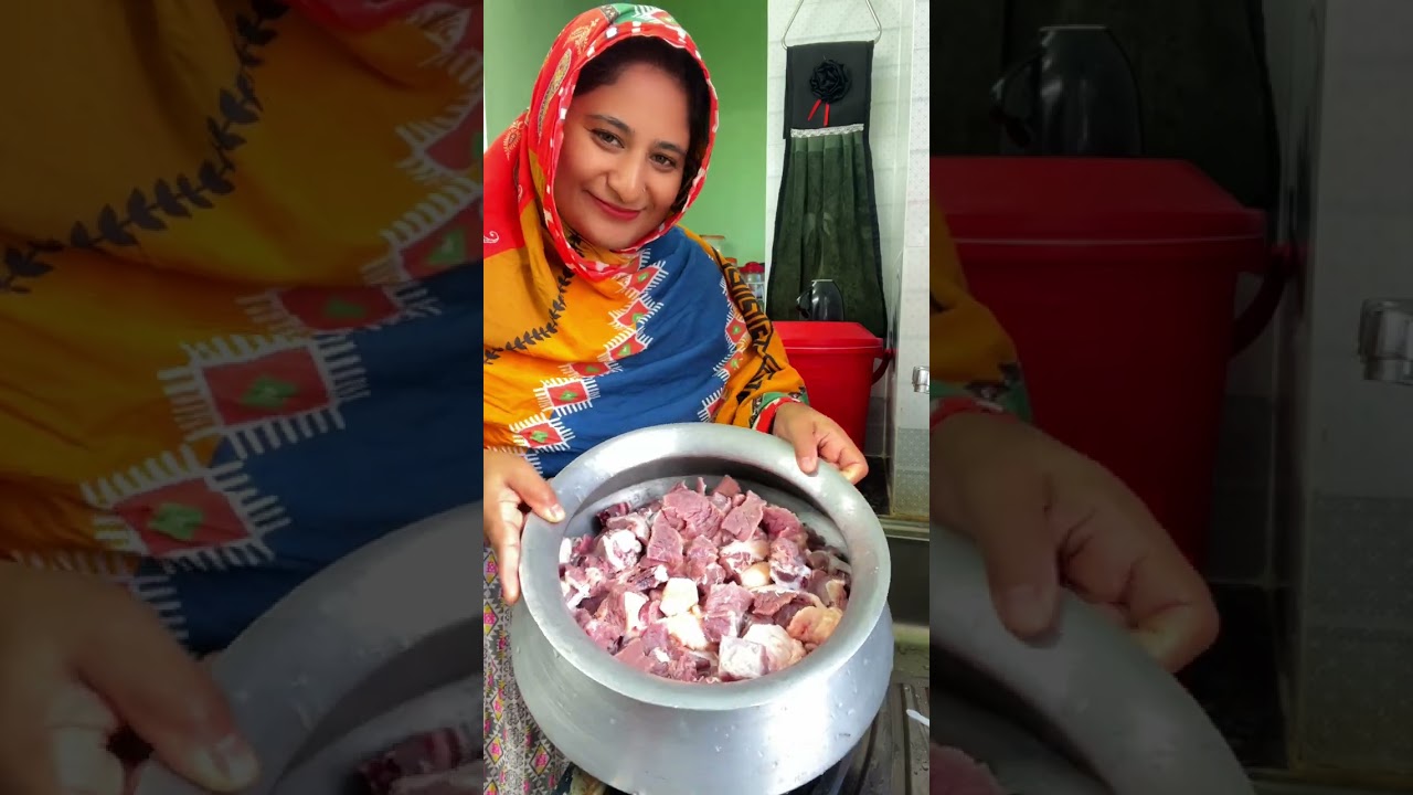 পাতিল ভর্তি গরুর মাংস রান্না করলাম  ১ মাসের জন্য 