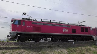 JRFマーク無しレッドサンダーEF510-3牽引高速貨物4091レ 吹田→東青森→札幌【4K】