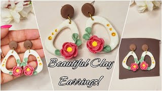 😍 Beautiful Handmade 🌸Clay Earrings 🔥/Step-by-Step Making Process/Clay Art #art #clayart #107
