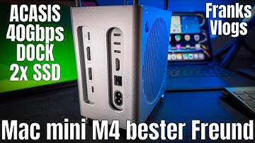Echt Klasse ! Mac Mini M4 Upgrade Acasis 40 Gbps Dock Dual SSD Workstation