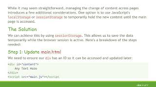 How to Change Content of a div Element on Main Page from Another Page Using JavaScript