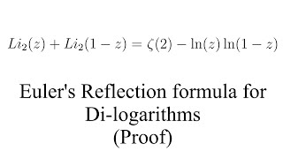 Euler's Reflection formula for Di logarithms