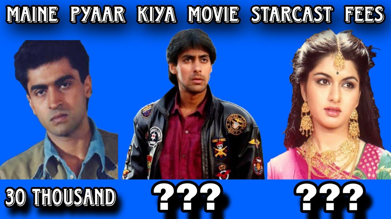 MAINE PYAAR KIYA MOVIE STARCAST FEES Salman Khan, Bhagyashree, Mohnish Bahl, Alok Nath, Reema Lagoo