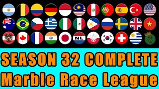 Marble Race League Season 32 Complete Race in Algodoo / Marble Race King