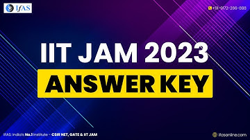 IIT JAM 2023 Answer Key  For Mathematics | IFAS