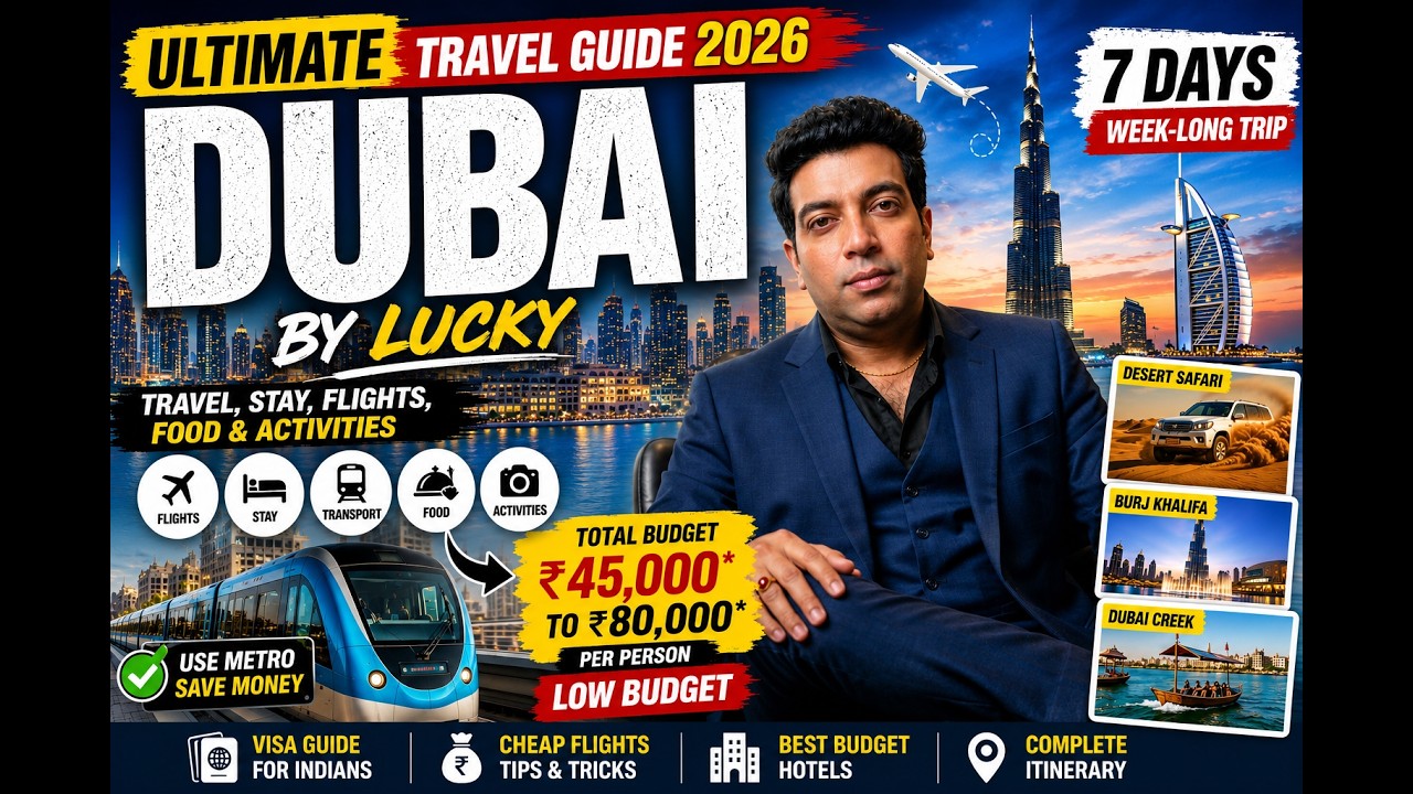 Ultimate Dubai Travel Guide 2026 By Lucky    Travel, Stay, Flights,   Low Budget,  week long trip