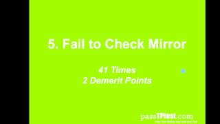 Top 25 Mistakes Singapore Driving Test