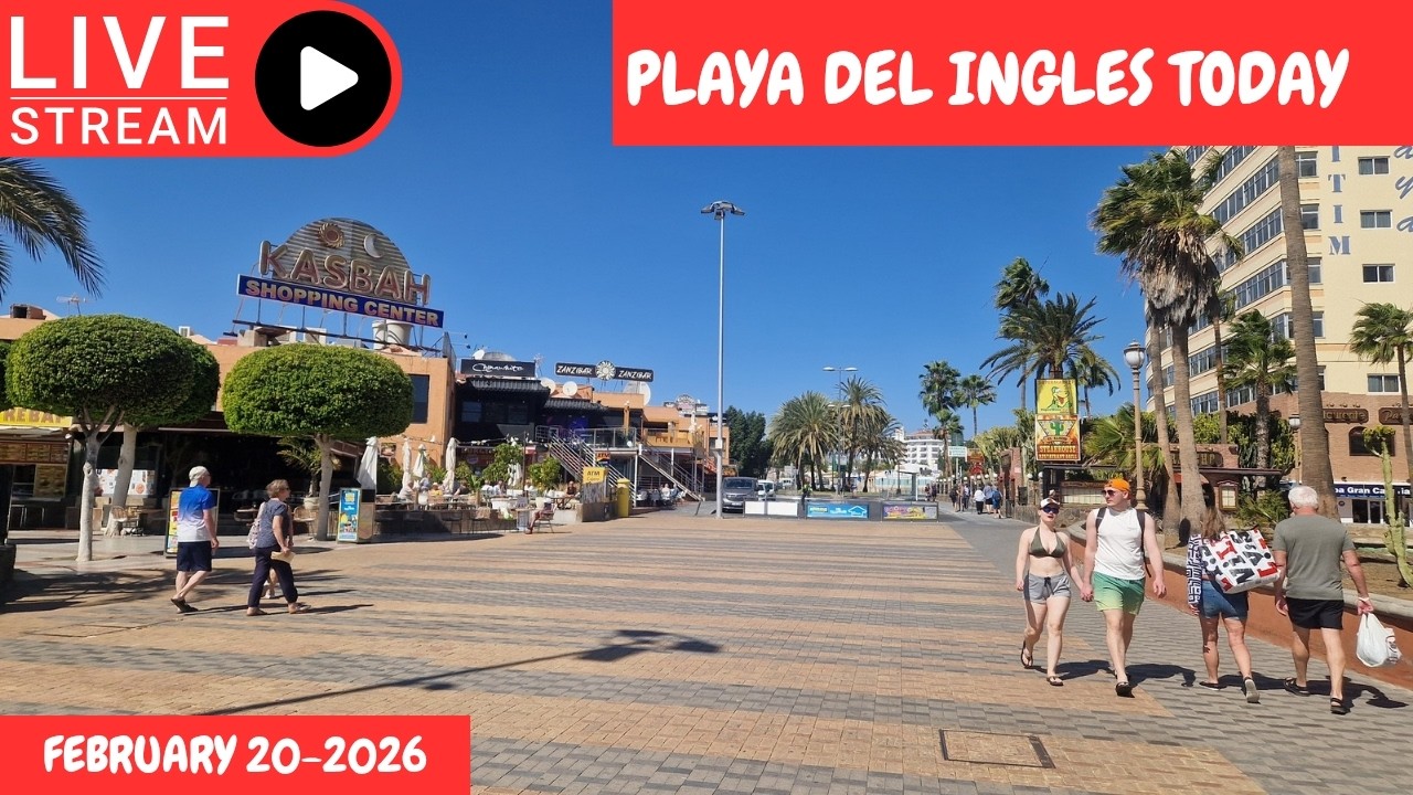 Gran Canaria LIVE 🔴PLAYA DEL INGLES TODAY - FEBRUARY 20- 2026