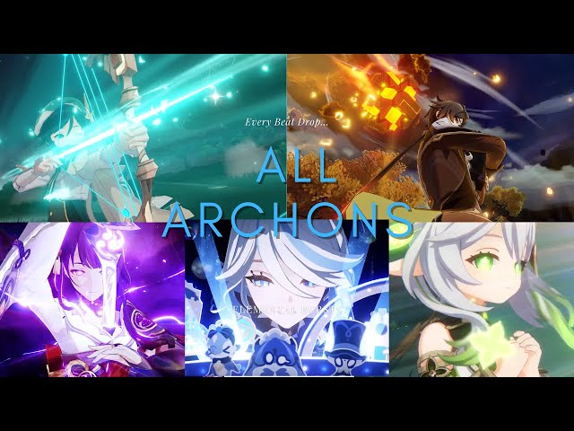 Elemental Burst = ＊Beat Drop＊｜ All Five Archons Character Demo Beat Drops class=