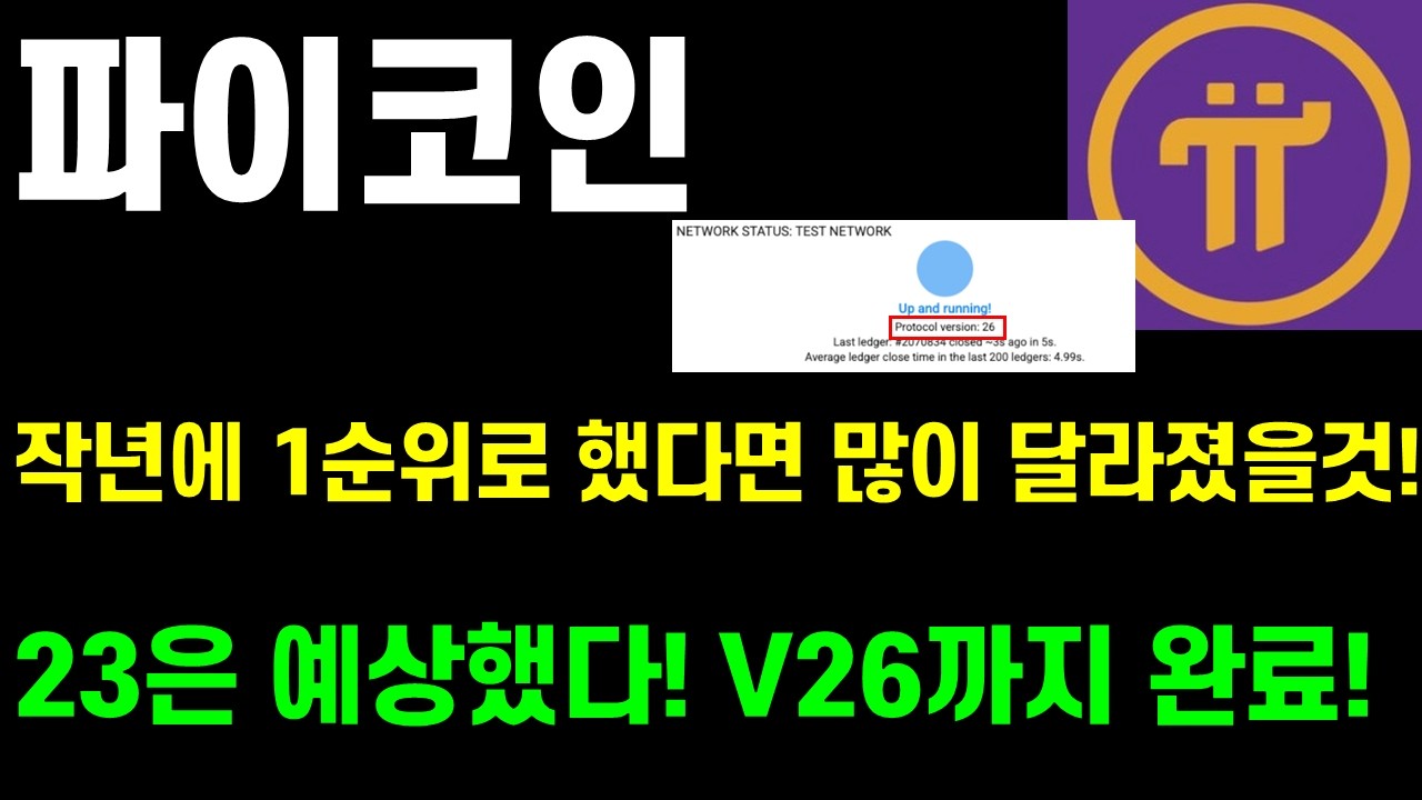파이코인 작년에 1순위로 했다면 많이 달라졌을것! 23은 예상했다! V26까지 완료!