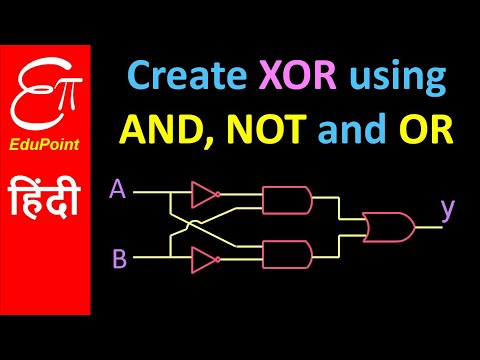 XOR gate using AND OR and NOT gates | video in HINDI - XOR gate using AND OR and NOT gates | video in HINDI