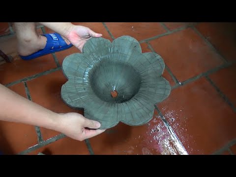 DIY - Creative Ideas - Cement For Beautiful Pot, Planter Or BirdBath