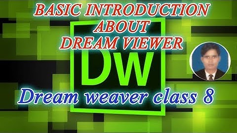 Dreamweaver class 8 part 1