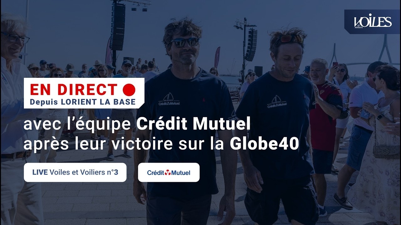 ⁣En direct de l'arrivée de la Globe 40 avec le Team Crédit Mutuel