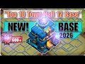 Th12 Most Powerful Top 10 Bases 2025 (With copy link ) | Th12 Best Base layouts | TH12 Base