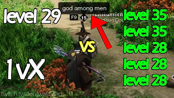 New World PvP | God Among Men | 1vX Outnumbered Fight | Great Axe / Hatchet Build