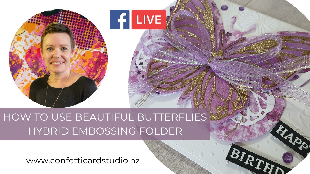How To Use the Beautiful Butterflies Hybrid Embossing Folder - YouTube